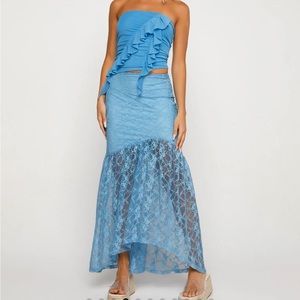 Asymmetrical Lace Maxi Skirt NWT